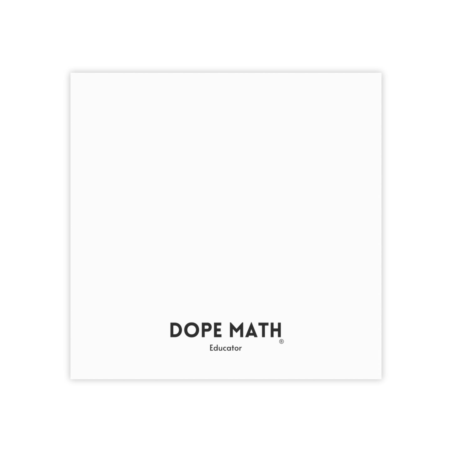 DOPE MATH® Educator Notepad