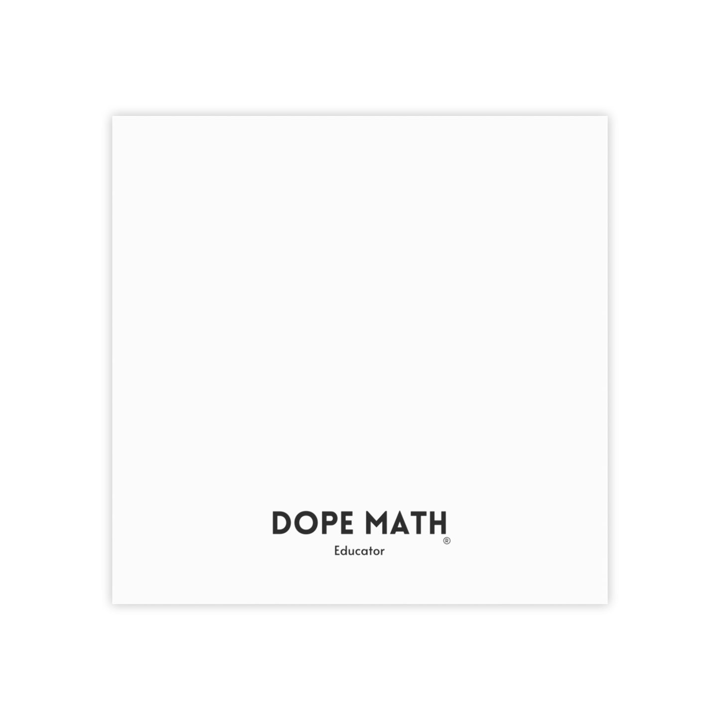 DOPE MATH® Educator Notepad